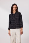 GEO SHIRT - black/ivor